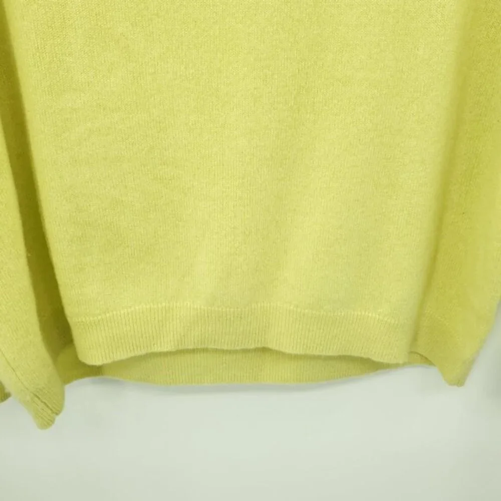Anthropologie Saturday/Sunday Daphne Cashmere Pullover Sweater M Neon Yellow